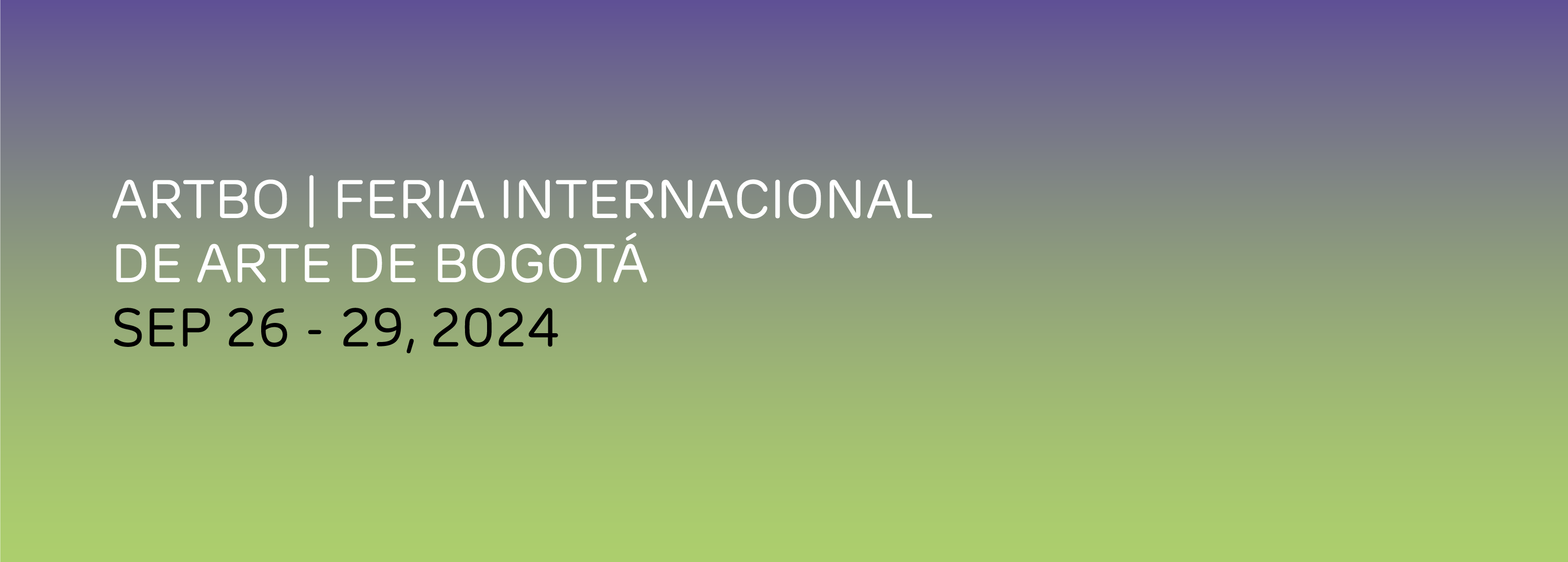 
Del 26 al 29 de septiembre de 2024, Bogotá se convertirá en el epicentro del arte contemporáneo con la celebración de ARTBO | Feria Internacional de Arte de Bogotá. Este año, el evento, que se llevará a cabo en el Ágora Bogotá – Centro de Convenciones, no solo conmemora 20 años de apoyo y desarrollo al sector artístico latinoamericano, sino que también destaca por su impresionante variedad de galerías participantes, que ofrecen un vistazo único a la vibrante escena artística global.